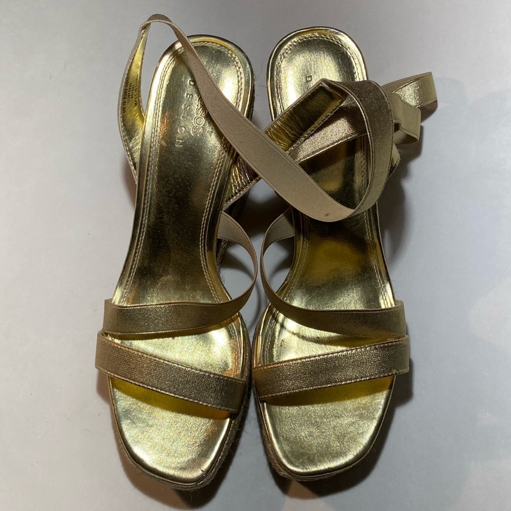 ASOS Gold Wedge Sandals